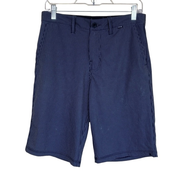 Hurley Phantom 11” Walkshorts Houndstooth Grey Black Silver Logo Sz 28 - Picture 1 of 15